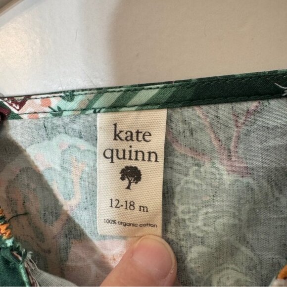 KATE QUINN THE WOODLAND DRESS GINGERBREAD COTTAGE ORGANIC COTTON POPLIN 12-18M - Picture 7 of 10